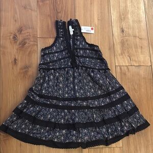 Sea NY Floral Sleeveless Dress with Black Accents